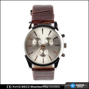 top fashion quartz leather watch men 2015, custom made watches